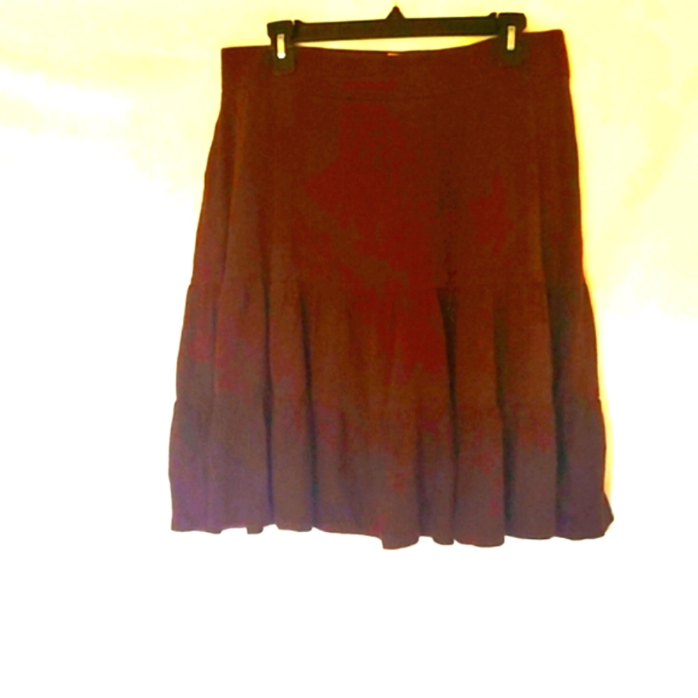 LOFT Chocolate Brown Midi Skirt Size Medium